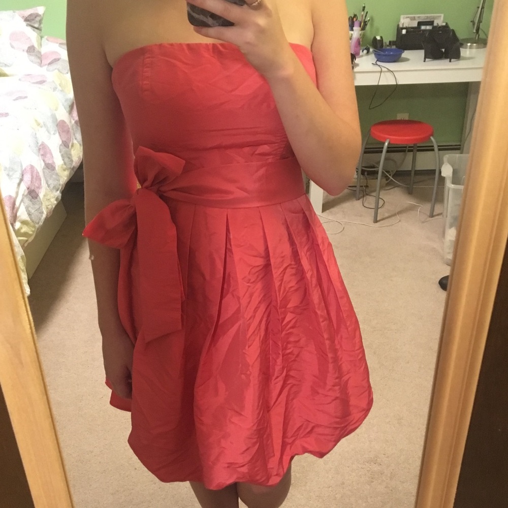 Strapless Coral Dress